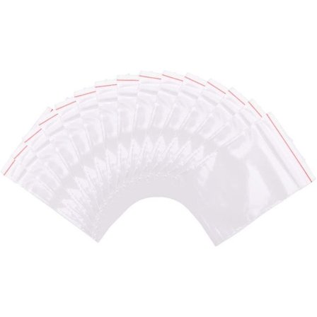 500-pack transparenta plastpåsar med dragkedja, 5x7 cm, tjocklek: 0,05 mm