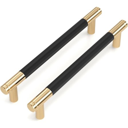 10 stk. 160 mm Svarte Kjøkkenskap Håndtak, Skuffetrekk i Aluminiumlegering for Garderober, Baderom