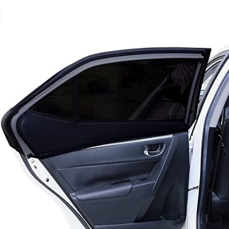 Baby Bil Solskærm (Sort) 4 Stykker Bil Sol Strømper Blokerer UV-Stråler Bageste Bil Solbeskyttelse til Børn og Kæledyr