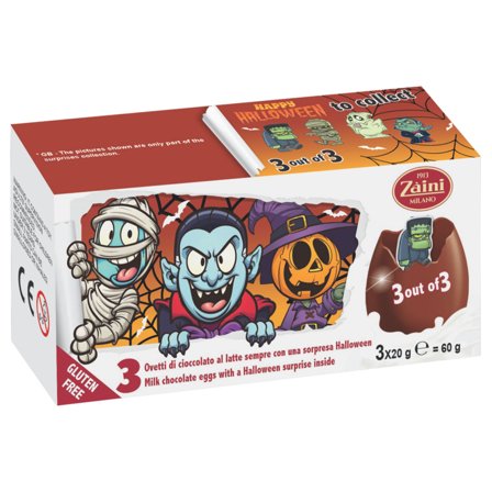 Halloween Chokoladeæg med Overraskelse 3-pak