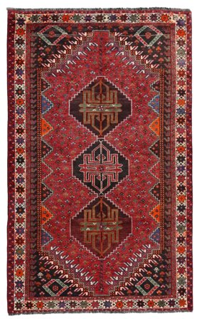 Handgeknoopt Perzisch Shiraz Vloerkleed 156X254