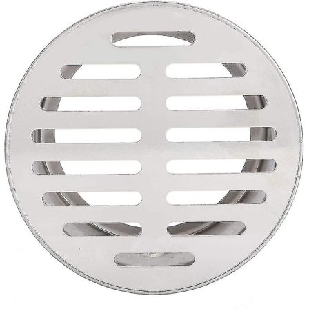 Golvbrunn i rostfritt stål, anti-blockering, golvbrunnslock, golvbrunnsfilter för utomhusbruk (110 platt mun)