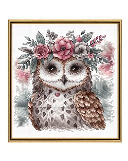 Broderikit Billede Uglen - AVA Stitch