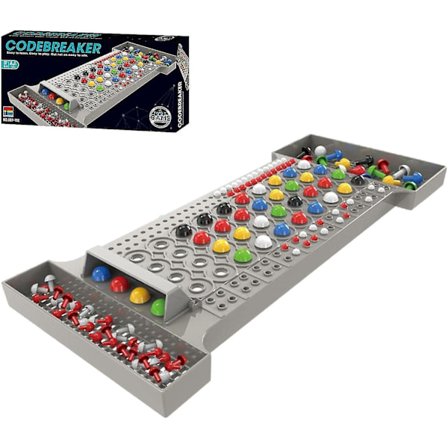Master Mind brætspil, kodebryderspil, spil til 2 spillere, bryd den skjulte kode, sjove strategibrætspil, interaktivt brætspil for børn og forældre