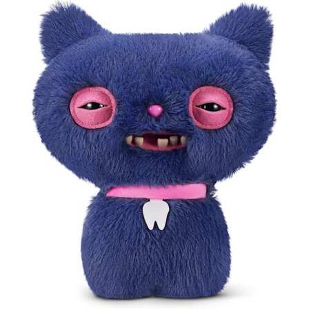 Fuggler Alley Cats 9-tommers kosedyr (Cheezee) Grå fra ZURU – Morsomt stygt monster kosedyr med menneskelignende tenner, samleobjekt