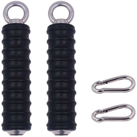 2 stk. Push Down Enkelt Håndtak Gym Styrketrening Triceps Draghåndtak for Kabelmaskin Feste Arm Fitnessutstyr