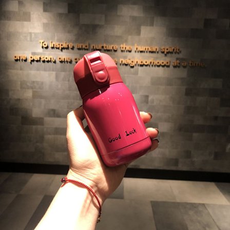 Kapacitet: 200 ml; Röd-Mini Termos i rostfritt stål 200 ml/360 ml Fickmugg Isolerad Termisk Kaffemugg Varmvattenflaska för Barn Present