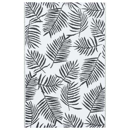 Vidaxl Utomhusmatta Vit Och Svart 160x230 Cm Pp Vit