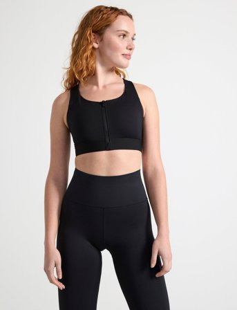 Lindex Sport Bra Rudy Zip - Black - S