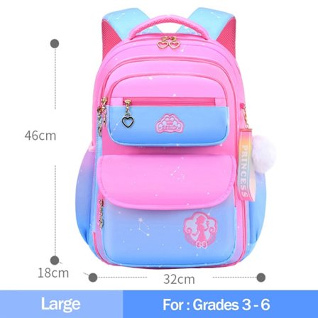 Ryggsäck med stor kapacitet och sidoöppning för tonårsflickor, lättvikts skolväskor med tecknat motiv, utomhusrese-ryggsäck för studenter