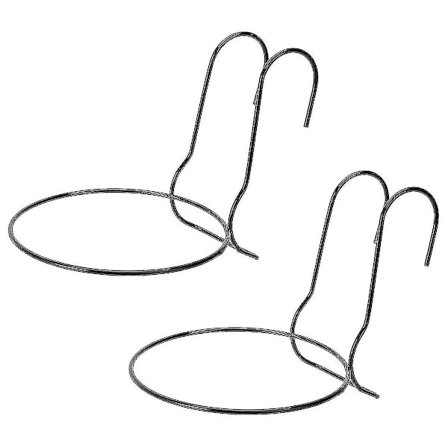 2 st hängande smidesjärn hylla trädgård blomkruka korg förvaringsbehållare (svart)-1