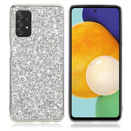 Glitter Samsung Galaxy A32 5G Etui - Sølv