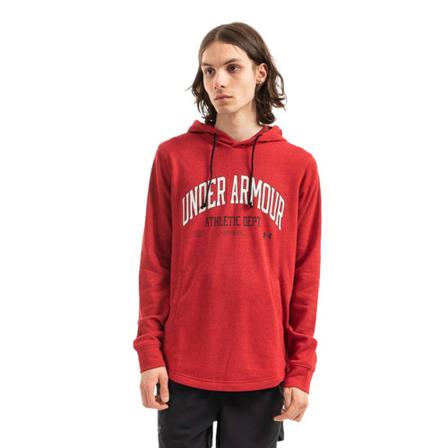 Under Armour Bluza Rival Terry Athletic Department 1370354 600 S röd, Herr Hood tröjor, Herr, Storlek: M
