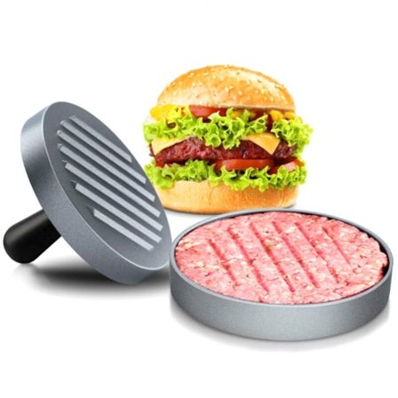Hamburgarepress i Aluminium med Ickeklisteryta, Diameter 11,5 cm