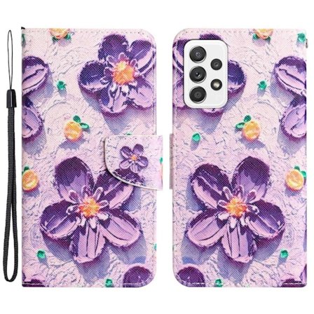 Wonderland Samsung Galaxy A33 5G Flippetui - Lilla Blomst