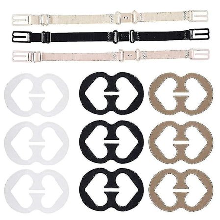 6 Stykker Sklisikre BH-stropper Elastiske Justerbare Holdere Med BH-klips