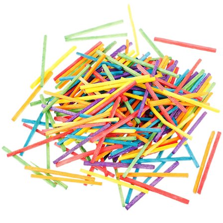 1000 fargerike trestikker Popsicle Craft Sticks Barne Håndlagde Materialer (Farge) (Middels Størrelse)