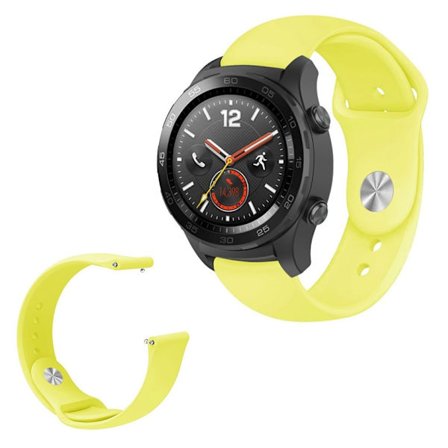 Huawei Watch GT / Magic elegant silicone watch band - Yellow