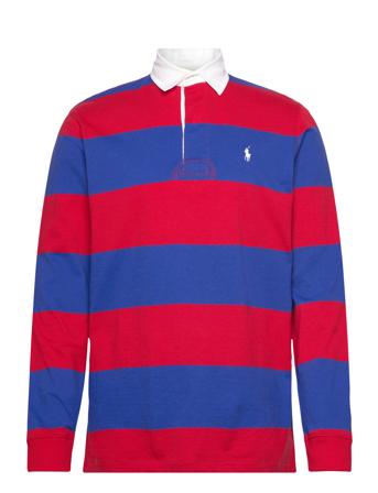 Classic Fit Striped Jersey Rugby Shirt Tops Polos Long-sleeved Red Polo Ralph Lauren