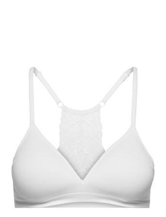 Bra Seamless W Lace Lingerie Bras & Tops Soft Bras Tank Top Bras Vit Lindex