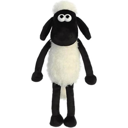 Shaun the Sheep 61173 20 cm Kosedyr, Svart og Hvit, 20 cm, Egnet for Voksne og Barn