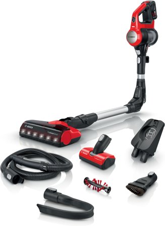Bosch Unlimited 7 ProAnimal BBS711ANM - støvsuger - uten kabel - pinne/håndholdt - 1 batteri, inkludert lader - rød