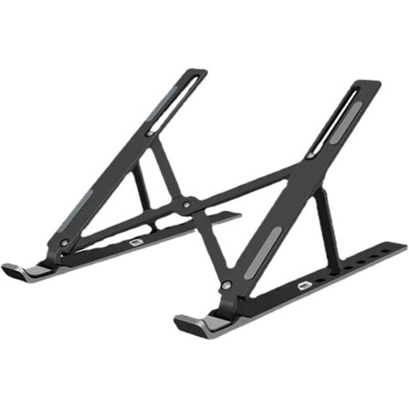 Justerbart laptopstativ - Ergonomisk design, 6 justeringsnivåer, Premium ABS-silikonkonstruktion, Bärbar och hopfällbar