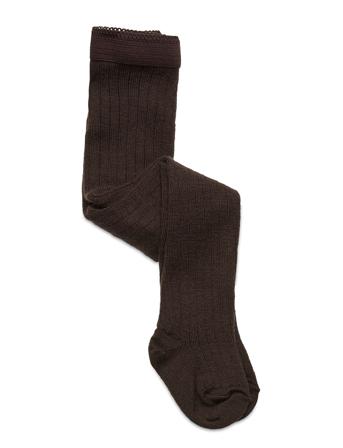 Wool Rib Tights Socks & Tights Tights Brun Mp Denmark