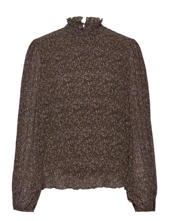 Vmapollo L/S Highneck Top Exp Brown Vero Moda