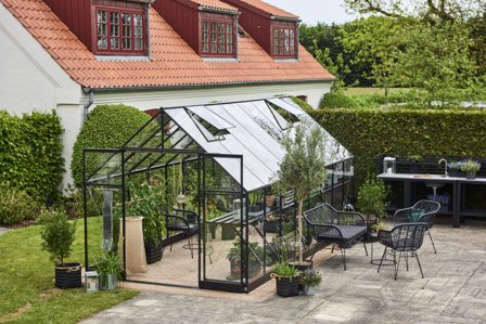 Halls Qube+ 816 F09864 Växthus 13 m², svart, Växthus & orangerier