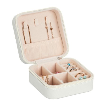 Resesmyckefodral – Organizer för kompakt läderlook