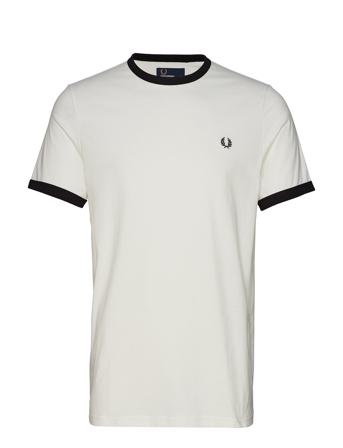Ringer T-Shirt T-shirts Short-sleeved Hvit Fred Perry