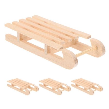 Nuken Talon Puinen Rekimalli Joulu Pienois DIY 4kpl Setti[HK]