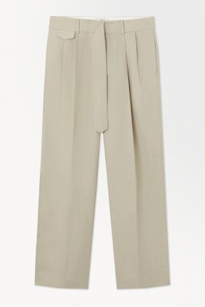 COS Men's The Pleated Trousers in Beige