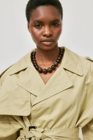 NA-KD - Halskjede med perler - Smykker - Brun - One Size