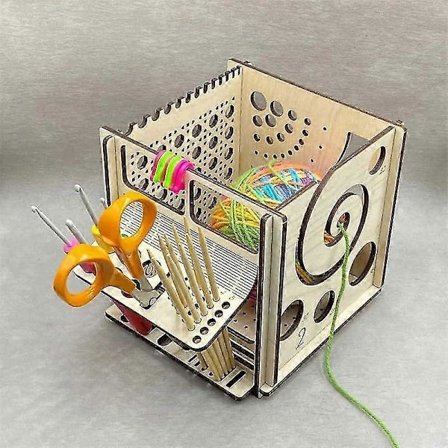 Garnskål i trä, Allt-i-ett Garnskål i trä, Garnskål i trä Stickskål, Stickväska Garnförvaring, Garnorganiseringspresent för virkningsälskare