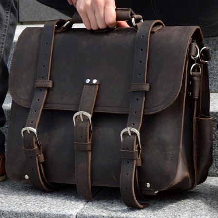 Solid Bruce Leather Bag for Men - Leather bags