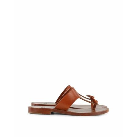 Celine Vintage, Pre-owned Calfskin Leather Thong Flats Bruin, Dames, Maat:36 EU,leer