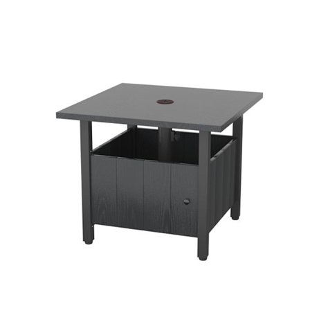 COSTWAY Neliö Ulkokalustetabletti, Aurinkovarjon Reikä 4,8CM, Aurinkovarjon Perustukena 2 Kg Hiekkaa varten