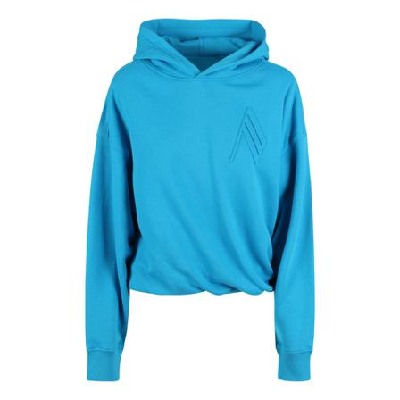 The Attico, The Attico Maeve Embossed Logo Hoodie Niebieski, Kobieta, Rozmiar: S