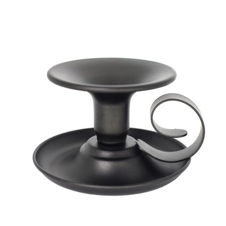 IC Svart metall ljusstake 2 delar Vintage svart metall ljusstake, vintage smidesjärn ljusstake med handtag, vintage metall ljushållare Hylla