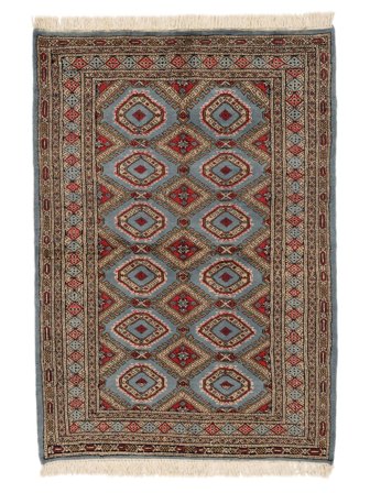 Medalionowy Mały Pakistański Bucharski 2Ply Dywan 123X175 Wełna