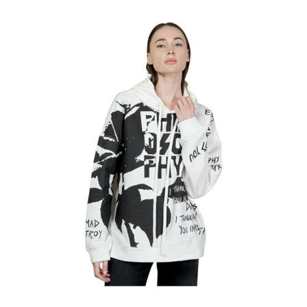 Philosophy di Lorenzo Serafini, Graphic Cotton Hoodie Biały, Kobieta, Rozmiar: L