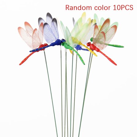 10 stk Øystikkere Stang dekorasjon Simulering Dragonfly Ga