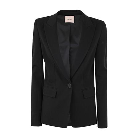Twinset Single Breasted Blazer Jacket , Zwart , Dames , Maat: S
