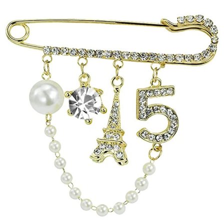 2 stk. vintage kvast perle blomst corsage 5 ord kæde