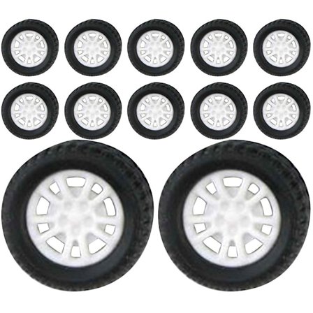 30 stk Leke Hjul Lekebil Hjul Erstatning Bil Hjul DIY Bil Montering Hjul Barn Leketøy