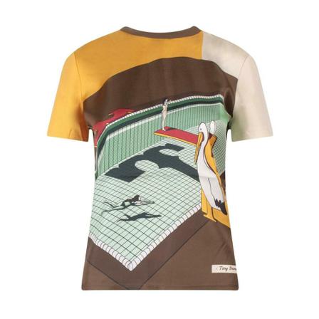 Tory Burch, T-Shirt Bruin, Dames, Maat:S,print