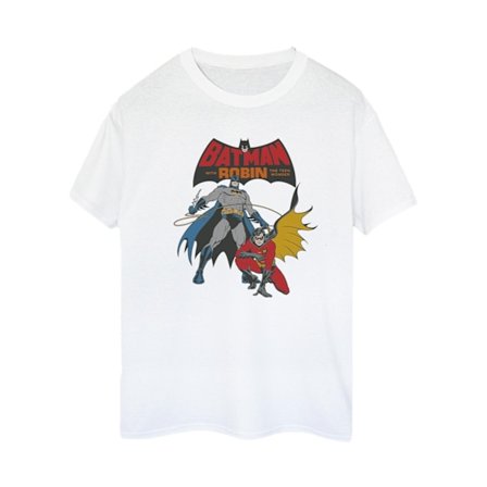 DC Comics Dam/Kvinnor Batman Och Robin Bomull Boyfriend T-Shi