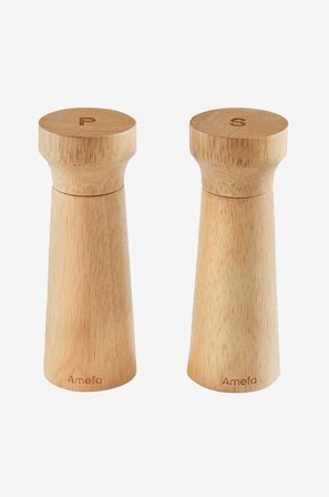 Amefa - Salt- og peberkværn Modern Wood, sæt med 2 - Natur - Krydderikværne & mortere - Fra Homeroom